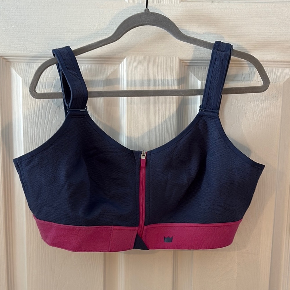 Shefit Women's Navy and Pink Flex Sports Bra 3 Lux